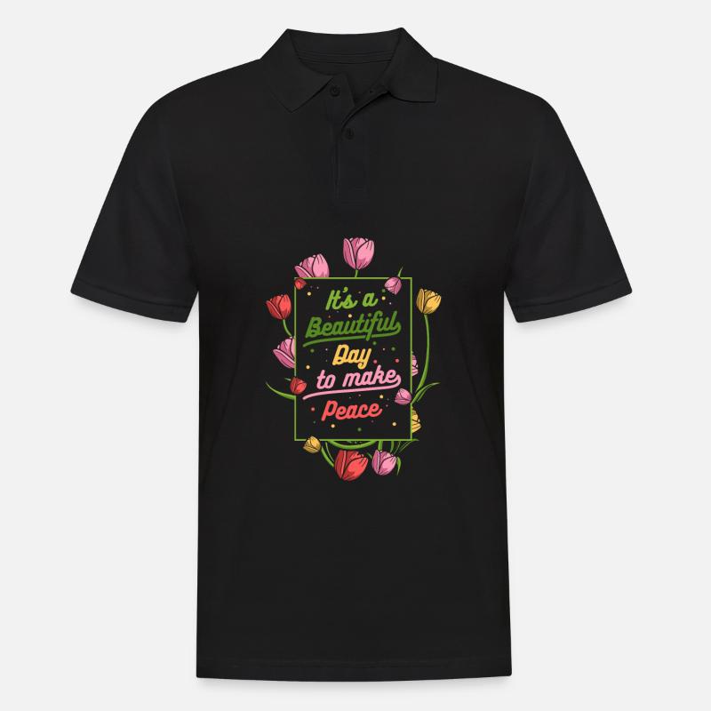 Tulpen Tulpen - Männer Poloshirt - Schwarz