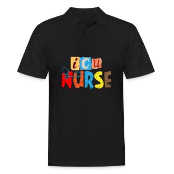 Krankenschwester Stethoskop - Männer Poloshirt - Schwarz - Vorne - Kai (181cm)