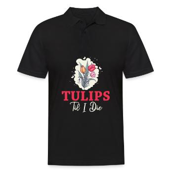 Tulpen Tulpen - Männer Poloshirt - Schwarz - Vorne - Kai (181cm)