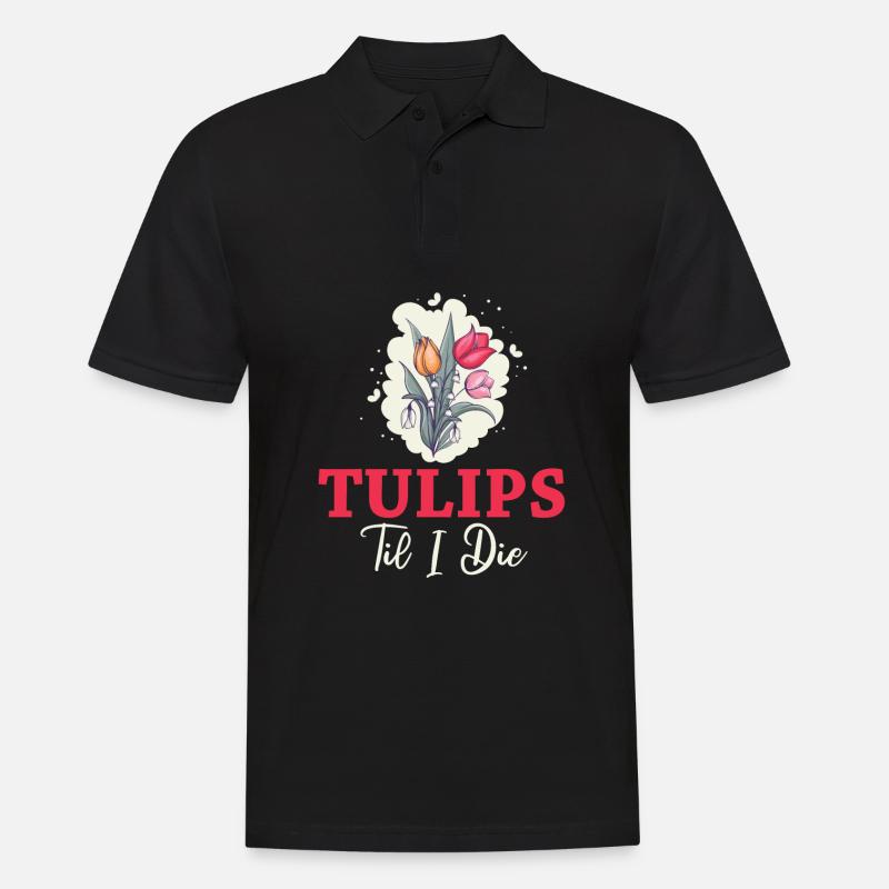 Tulpen Tulpen - Männer Poloshirt - Schwarz
