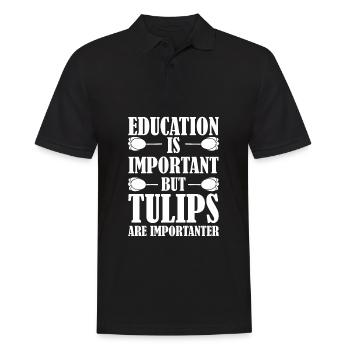 Tulpen Tulpen - Männer Poloshirt - Schwarz - Vorne - Kai (181cm)