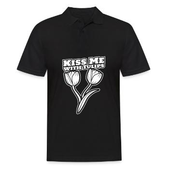 Tulpen Tulpen - Männer Poloshirt - Schwarz - Vorne - Kai (181cm)