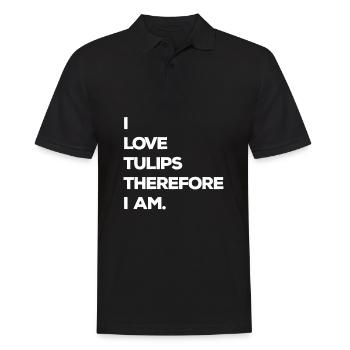 Tulpen Tulpen - Männer Poloshirt - Schwarz - Vorne - Kai (181cm)