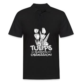 Tulpen Tulpen - Männer Poloshirt - Schwarz - Vorne - Kai (181cm)