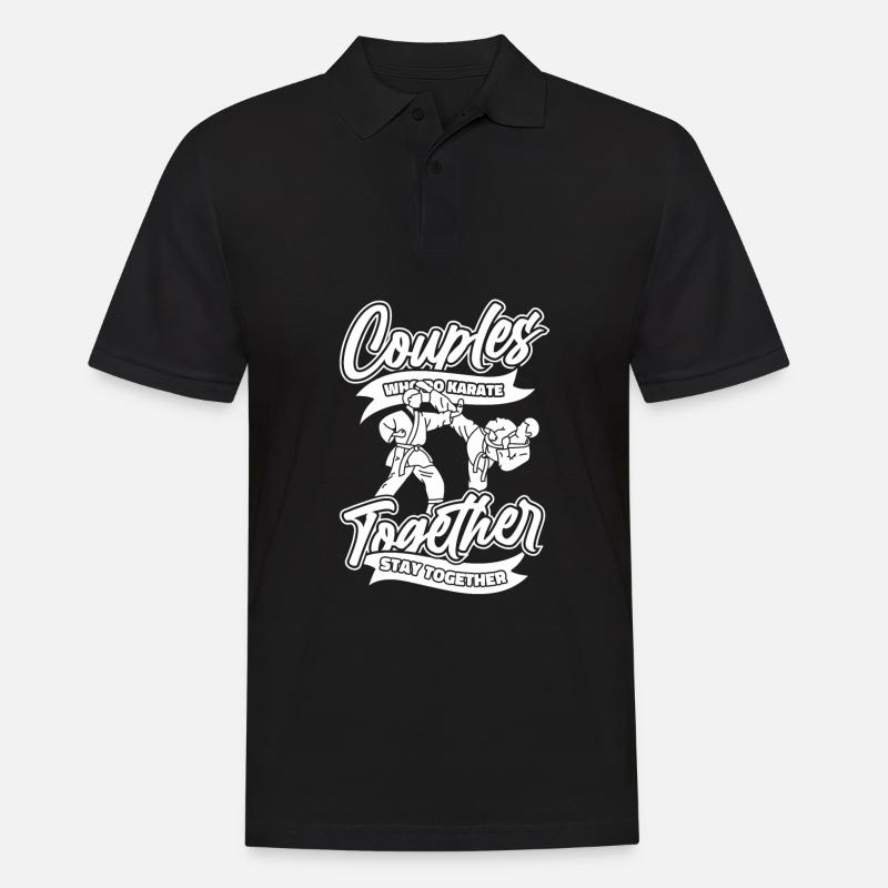 Karate - Männer Poloshirt - Schwarz