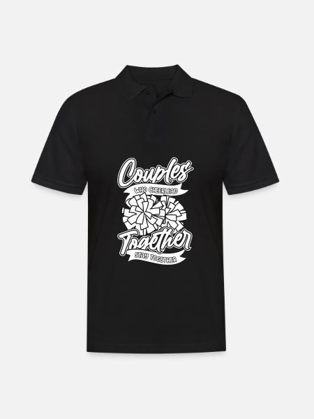 Cheerleader Cheerleading Paar - Männer Poloshirt - Schwarz