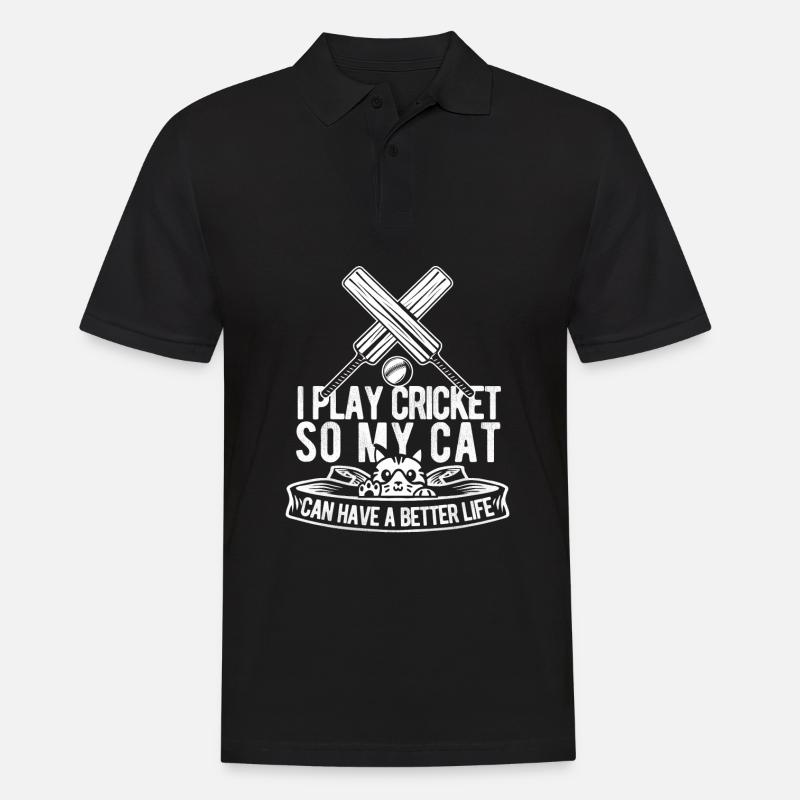 Cricket - Männer Poloshirt - Schwarz