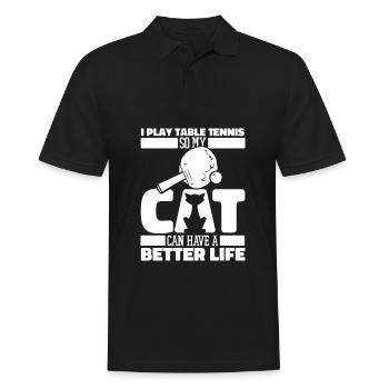 Table tennis Ping-pong - Men's Polo Shirt - black - Front - Kai (181cm)