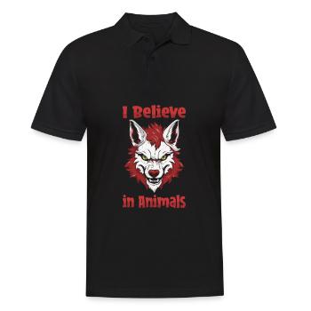 Furry Fandom Fursuits Cool - Männer Poloshirt - Schwarz - Vorne - Kai (181cm)