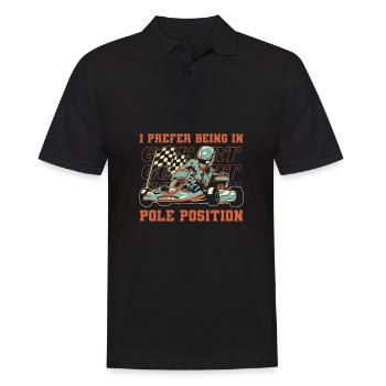 Go Kart Karting Karting Driver Cool - Polo Homme - noir - Devant - Kai (181cm)