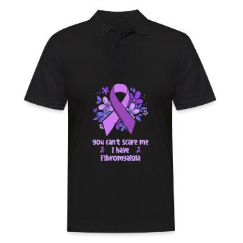 Fibromyalgie Rheuma Blume - Männer Poloshirt - Schwarz - Vorne - Kai (181cm)