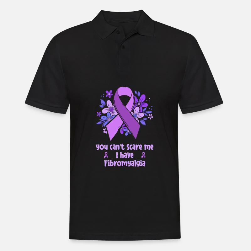 Fleur de rhumatisme de fibromyalgie - Polo Homme - noir