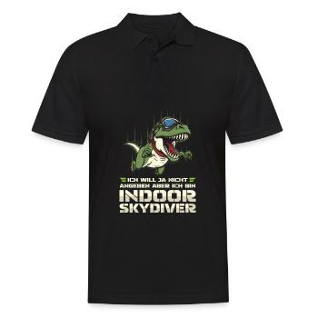 Indoor Skydiving T Rex - Männer Poloshirt - Schwarz - Vorne - Kai (181cm)