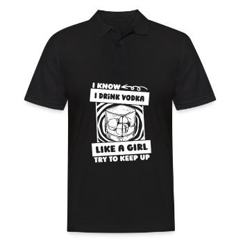 Vodka Wodka - Männer Poloshirt - Schwarz - Vorne - Kai (181cm)