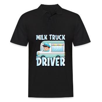 Lait de vache Mignon chariot à lait - Polo Homme - noir - Devant - Kai (181cm)