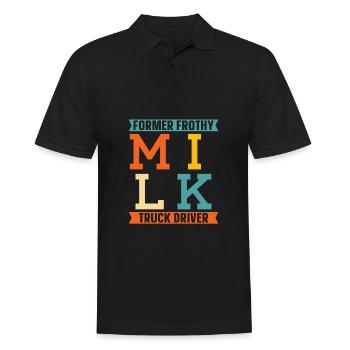 Kuh Milch Treiber Milchwagen - Männer Poloshirt - Schwarz - Vorne - Kai (181cm)