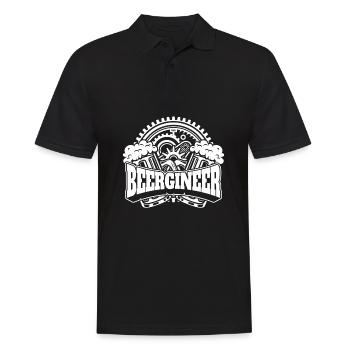 Craft Beer Bier Craftbier Beergineer - Men's Polo Shirt - black - Front - Kai (181cm)