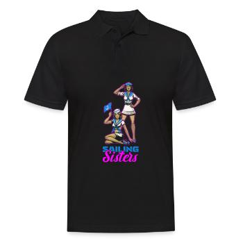 Sailing Sailor Sailboat Cool - Men's Polo Shirt - black - Front - Kai (181cm)