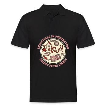 Biology Biologist Witzig - Men's Polo Shirt - black - Front - Kai (181cm)