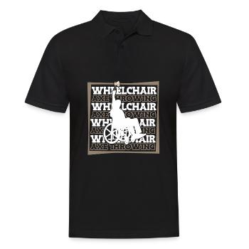 Axtwerfen Axtwerfer Rollstuhl - Männer Poloshirt - Schwarz - Vorne - Kai (181cm)