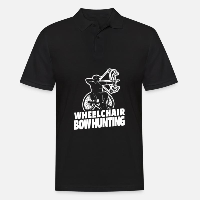 Bogenjagd Bogenjäger Rollstuhl - Männer Poloshirt - Schwarz