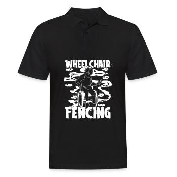 Fencing Fencing Wheelchair - Men's Polo Shirt - black - Front - Kai (181cm)