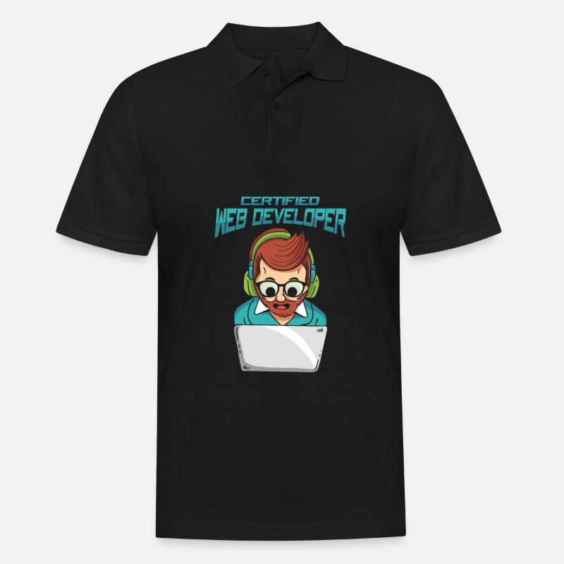 Web Entwickler Webdeveloper Zertifiziert - Männer Poloshirt - Schwarz