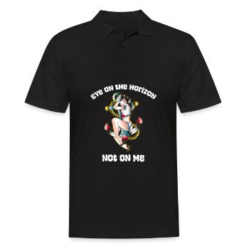 Sailing Sailor Sailboat Cool Sailboat Women - Men's Polo Shirt - black - Front - Kai (181cm)