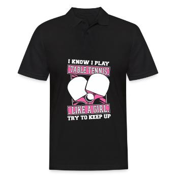 Tennis de Table Ping-Pong Fille - Polo Homme - noir - Devant - Kai (181cm)
