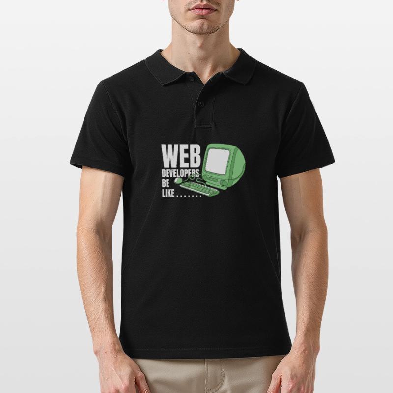 Web Developer Web Developer Funny Men's Polo Shirt