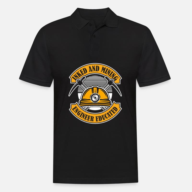 Engineer Inked Mining Engineer - Men's Polo Shirt - black