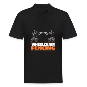 Fencing Fencing Wheelchair - Men's Polo Shirt - black - Front - Kai (181cm)