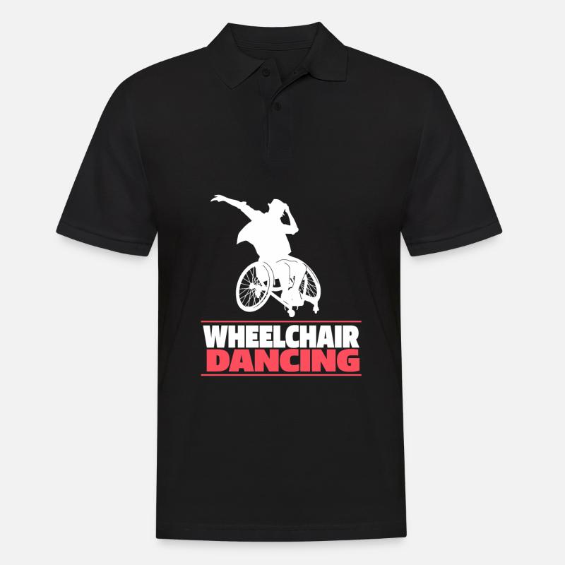 Tanzen Tänzer Rollstuhl - Männer Poloshirt - Schwarz