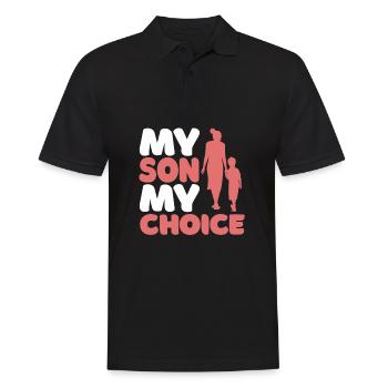 Mom Mutter Sohn - Männer Poloshirt - Schwarz - Vorne - Kai (181cm)