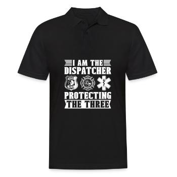 Protection du centre de contrôle des appels d’urgence Protection du centre d’opérations - Polo Homme - noir - Devant - Kai (181cm)