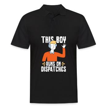 Garçon du centre de contrôle des appels d’urgence - Polo Homme - noir - Devant - Kai (181cm)