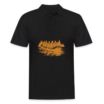 Rafting - Männer Poloshirt - Schwarz - Vorne - Kai (181cm)
