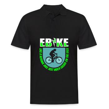 E Bike Electric Bike Cool - Men's Polo Shirt - black - Front - Kai (181cm)