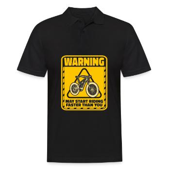 E Bike Electric Bike Warning - Men's Polo Shirt - black - Front - Kai (181cm)