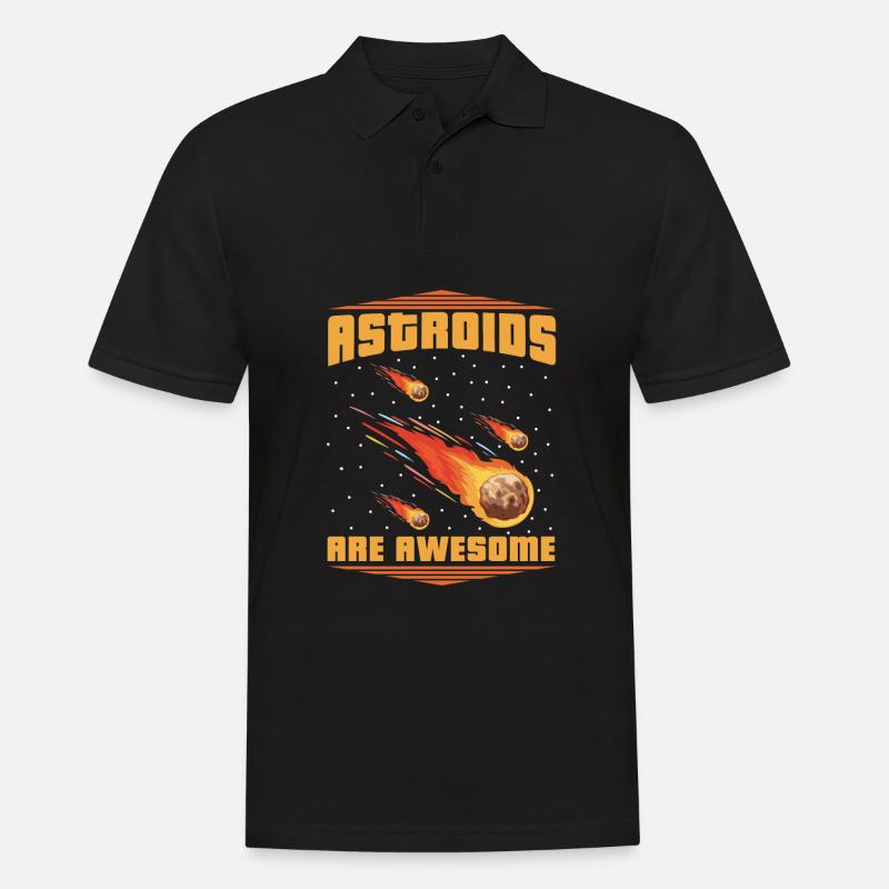 Dérivation astroïde de l’espace spatial - Polo Homme - noir