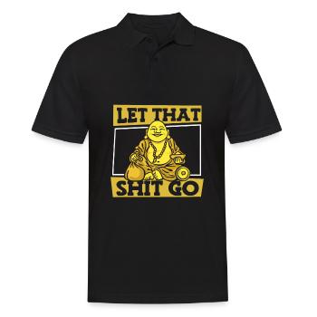 Buddha Buddhist Lustig - Männer Poloshirt - Schwarz - Vorne - Kai (181cm)