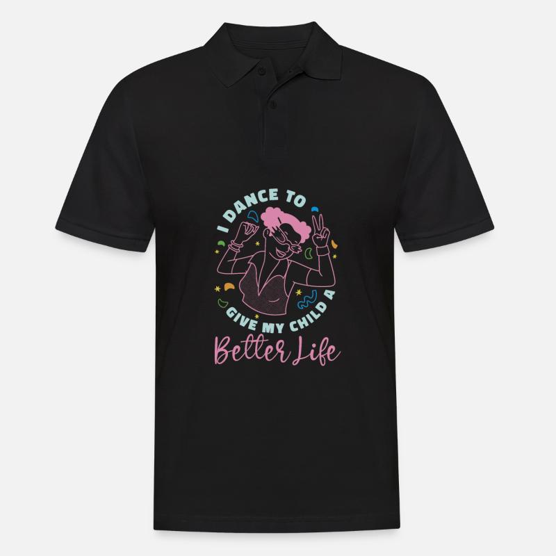 Mom Mutter Kind Tanz Mutter - Männer Poloshirt - Schwarz
