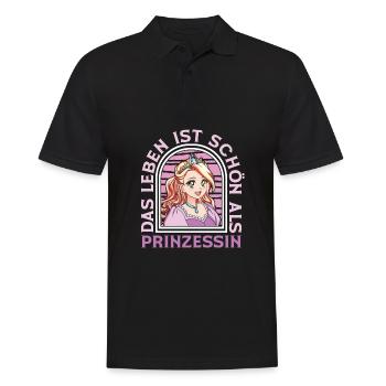 Prinzessin Fun - Männer Poloshirt - Schwarz - Vorne - Kai (181cm)