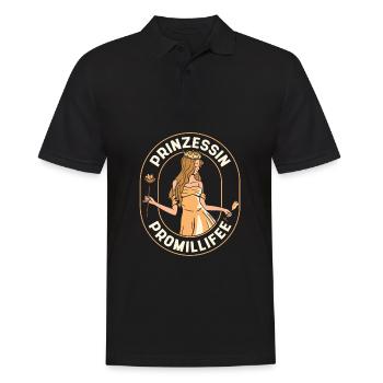 Prinzessin Niedlich - Männer Poloshirt - Schwarz - Vorne - Kai (181cm)