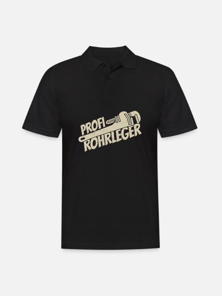 Rohrleitungsbauer Fachmann - Männer Poloshirt - Schwarz
