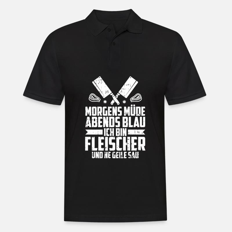 Fleischer Metzger Schlachter - Männer Poloshirt - Schwarz