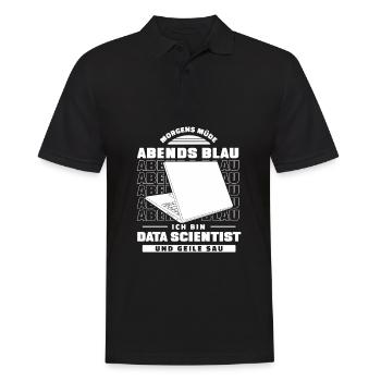 Data Science Data Analyst - Männer Poloshirt - Schwarz - Vorne - Kai (181cm)