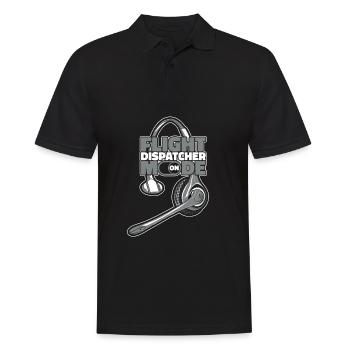 Notruf Leitstelle Einsatzzentrale - Männer Poloshirt - Schwarz - Vorne - Kai (181cm)
