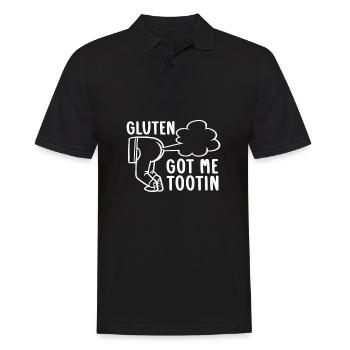 Glutenfrei Witzig - Männer Poloshirt - Schwarz - Vorne - Kai (181cm)