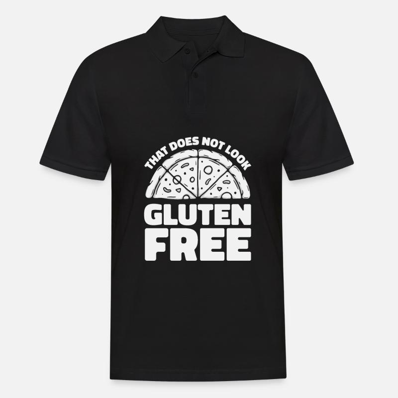 Glutenfrei Pizza - Männer Poloshirt - Schwarz